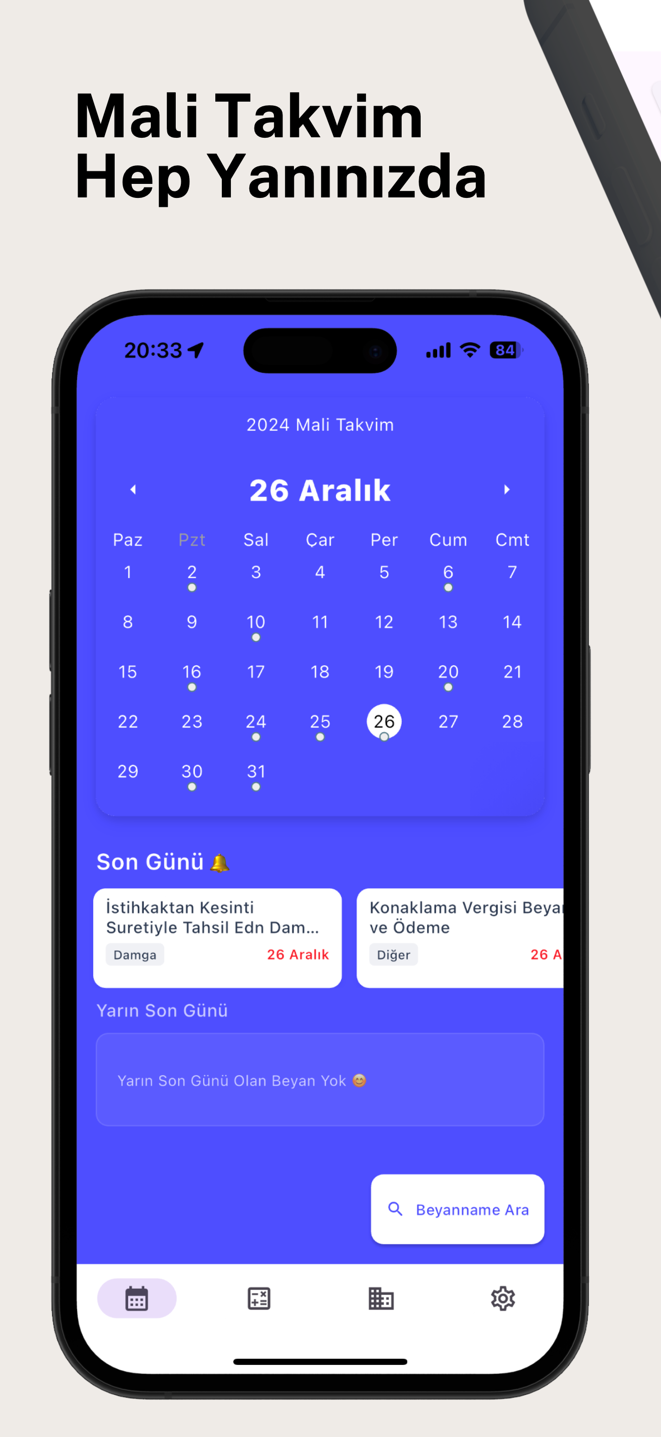 Vergi Takvimi Ekran Görüntüsü 1